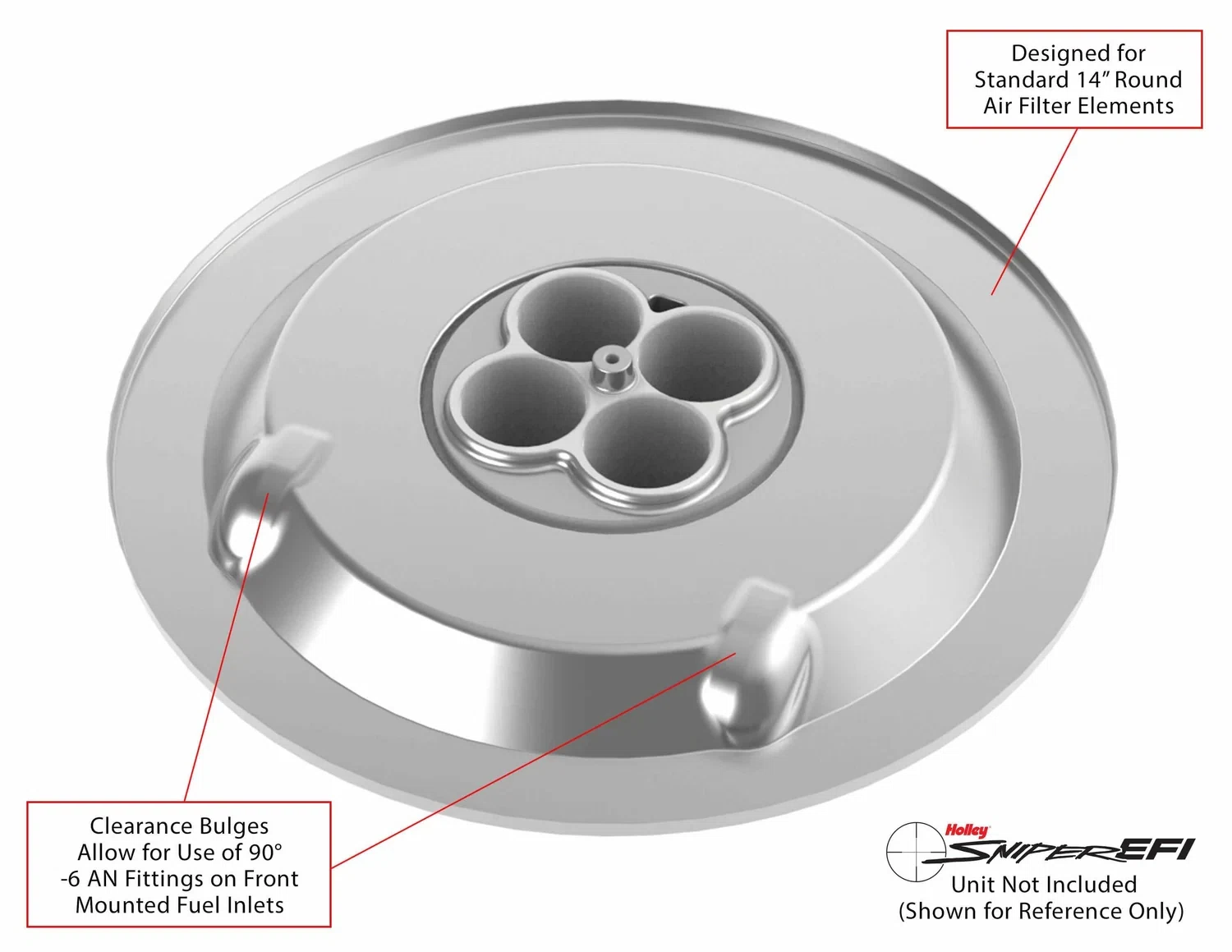 Sniper EFI Air Cleaner Drop Base - Chrome - 120-510